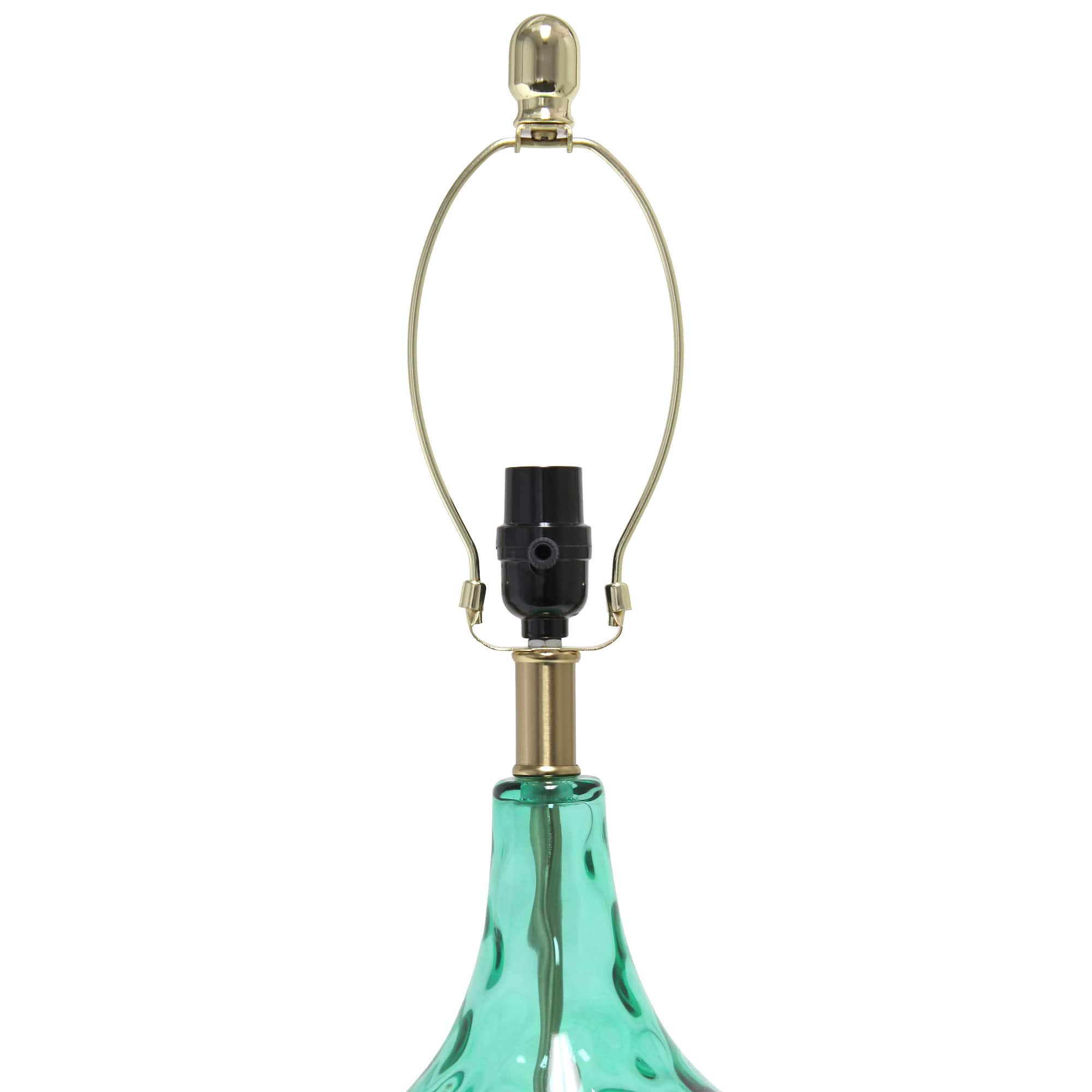 Lalia Home Classix 24" Seafoam Green Dimpled Glass Table Lamp